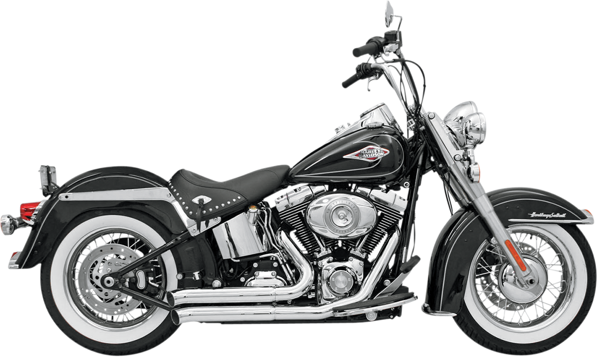 BASSANI XHAUST FireSweep Exhaust - Chrome - Softail 12113D