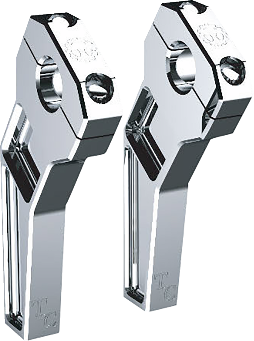 TODD'S CYCLE Risers - Pullback - 1-1/8" Clamping - 6" Rise - Chrome TD-R22-06