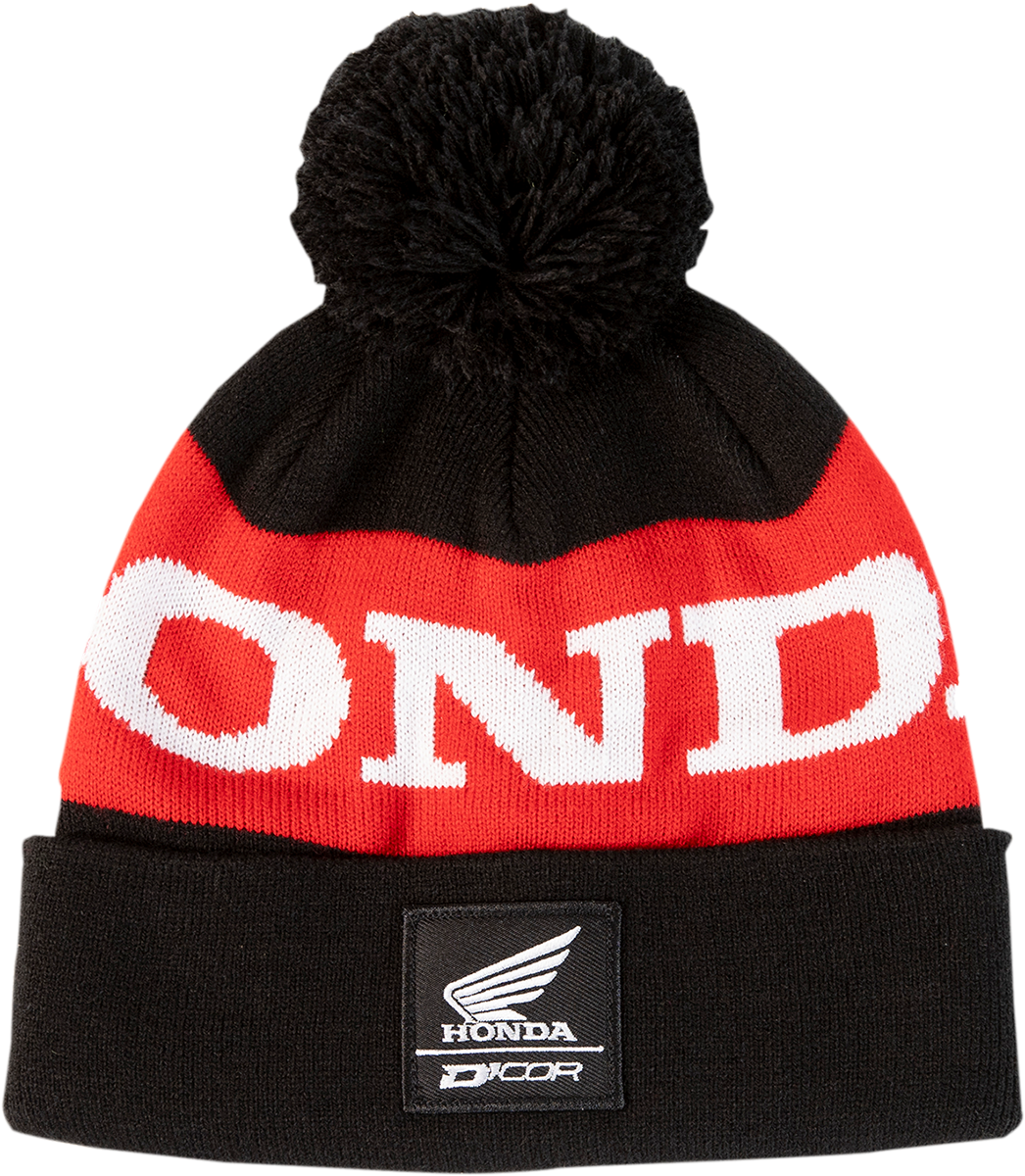 D'COR VISUALS Honda Stripe Beanie - Black/Red 70-129-1