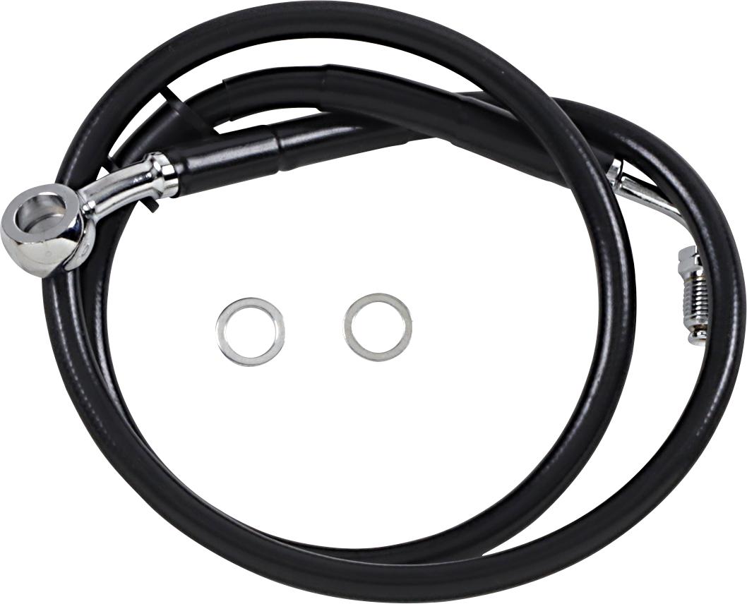 DRAG SPECIALTIES Brake Line - +6" - Black - '18-'22 Softail 618620-6BLK