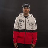 ALPINESTARS Position Zip Hoodie - Silver/Black/Red - XL 1212530221096XL