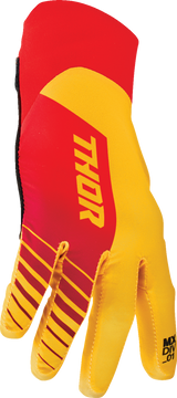 THOR Agile Gloves - Analog - Lemon/Red - Large 3330-7654