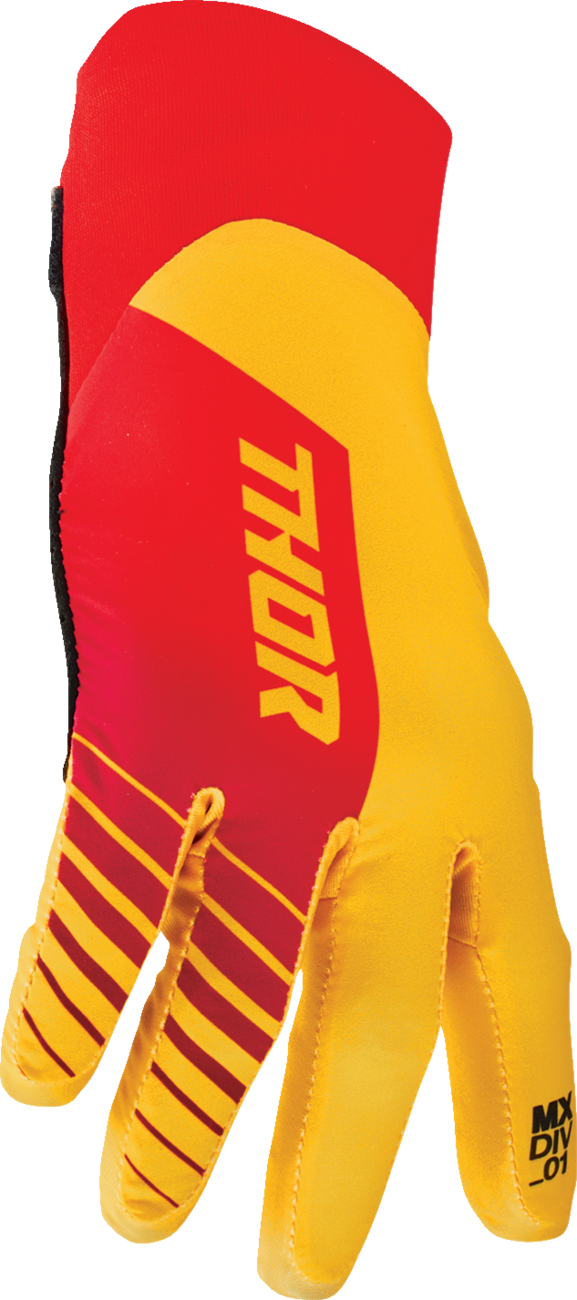 THOR Agile Gloves - Analog - Lemon/Red - 2XL 3330-7656