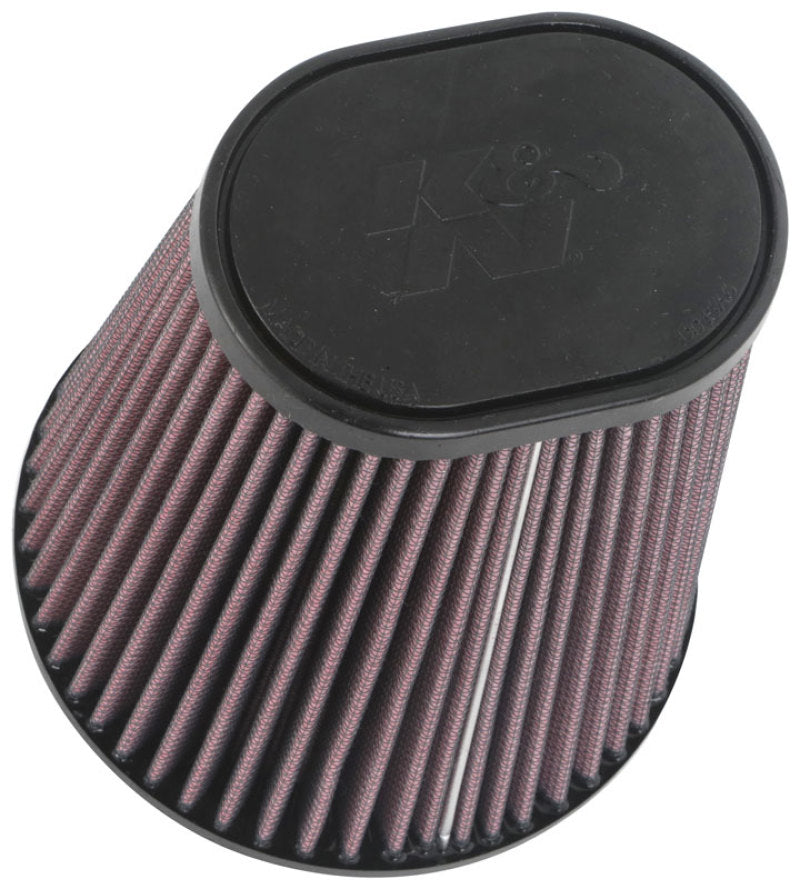 K&N Universal Clamp-On Air Filter 3-1/2in 10 Degree Flange 5-3/4in B 4-1/2in x 3-1/4in T 7in H RU-1033