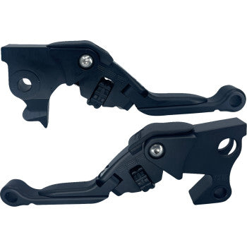 POWERSTANDS RACING Lever Set - Anthem - Pro - Harley Davidson - Black 12-03655-22