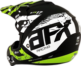 AFX FX-17Y Helmet - Attack - Matte Black/Green - Large 0111-1419