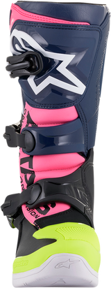 ALPINESTARS Tech 3S Boots - Black/Blue/Pink/White/Yellow - US 5 2014018-1176-5