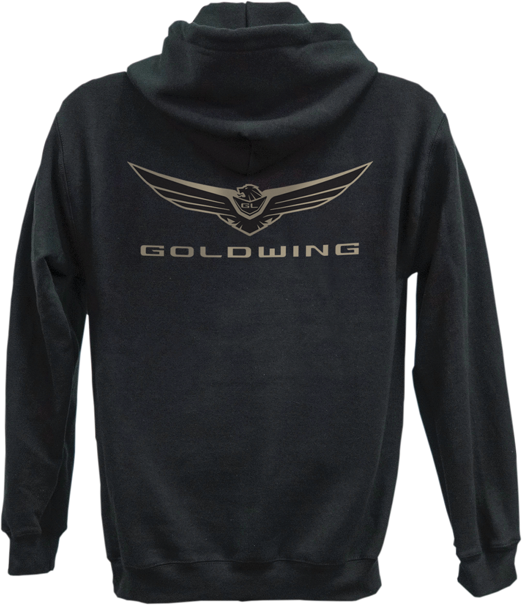 FACTORY EFFEX Goldwing Icon Zip-Up Hoodie - Black - Large 25-88804