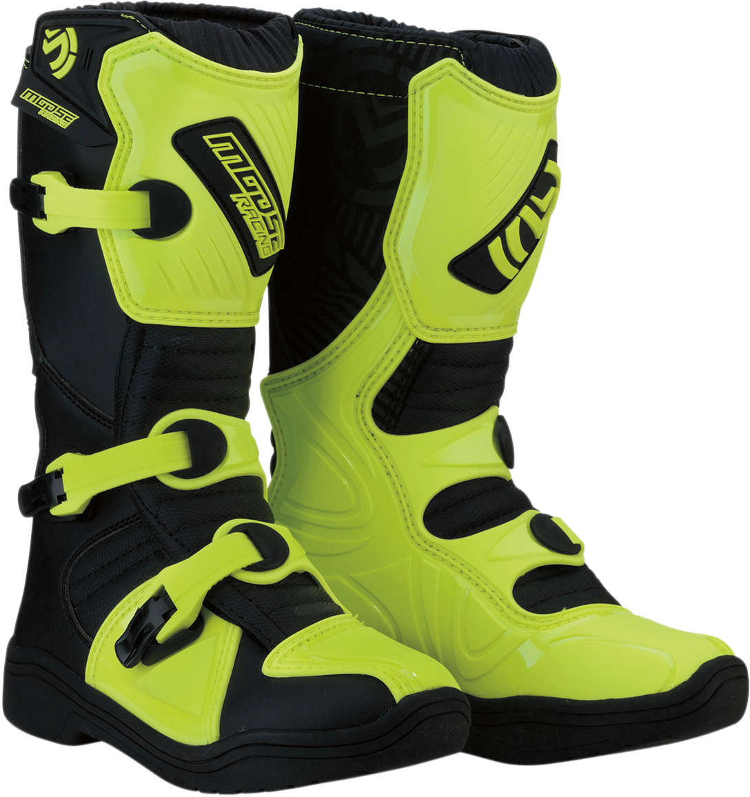 MOOSE RACING M1.3 Boots - Black/Hi-Viz Yellow - Size 7 3411-0450