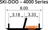 WOODY'S Mini Sled Runner - 4" - 60 SXS-4000