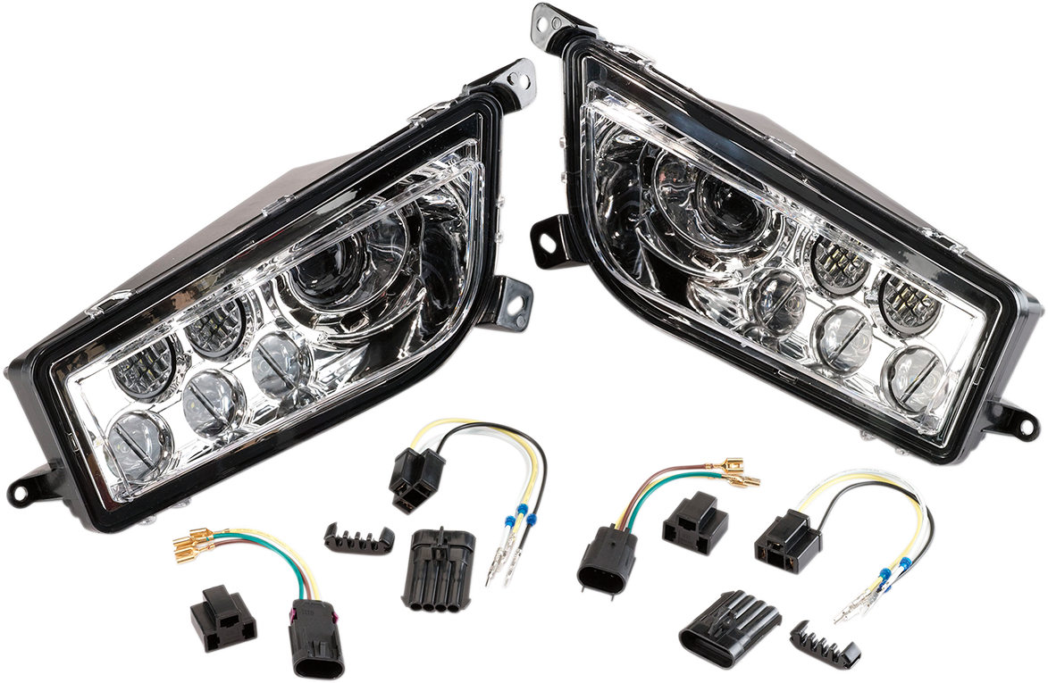 MOOSE UTILITY LED Headlight - RZR900/1000 - Clear 100-3352-PU