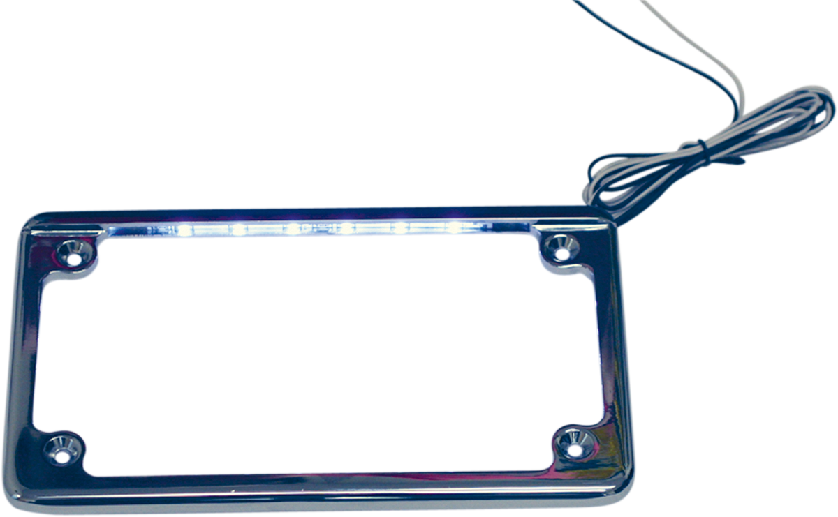 CUSTOM DYNAMICS LED License Plate Frame - Chrome LPF-HRZ-C-LP