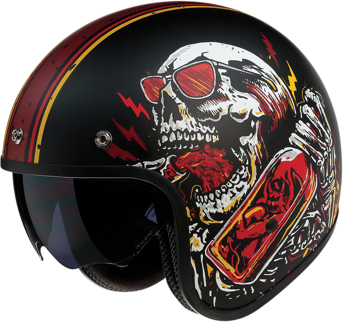 Z1R Saturn Helmet - Devil Made Me - Black/Red - Large 0104-2819