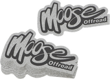 MOOSE RACING Decal - Retro Moose - Silver - 10 Pack 4320-2461