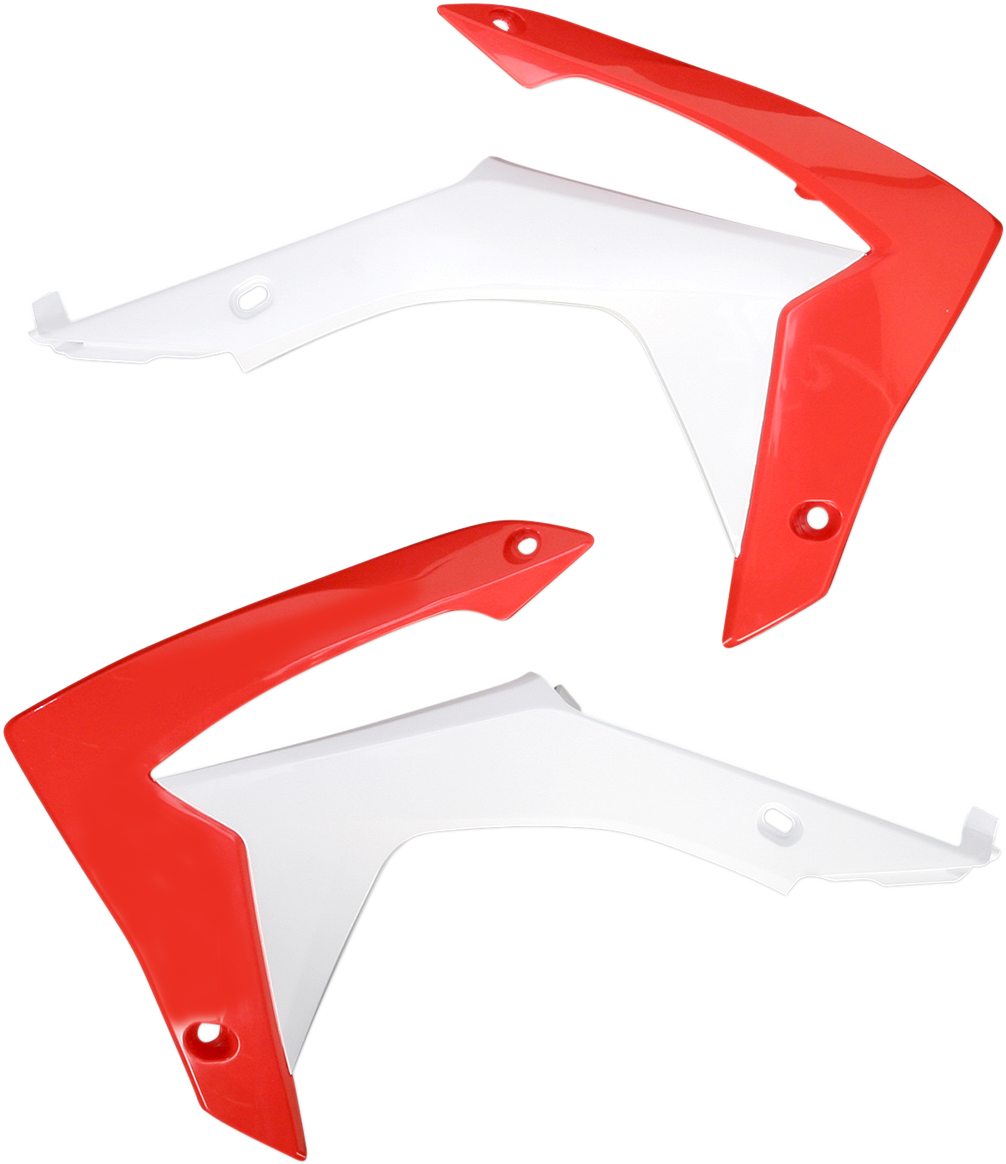 ACERBIS Radiator Shrouds - White/Red 2314371030