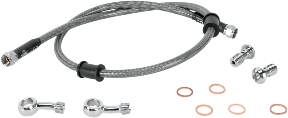 MOOSE RACING Brake Line - Rear - Stainless Steel - KLR 650 KAW-6031R