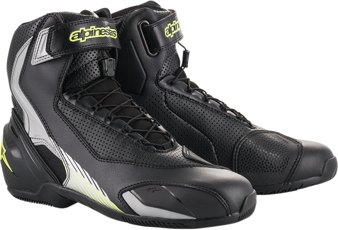 ALPINESTARS SP-1 v2 Vented Shoes - Black/Silver/Yellow Fluorescent - US 12 / EU 47 251131815947