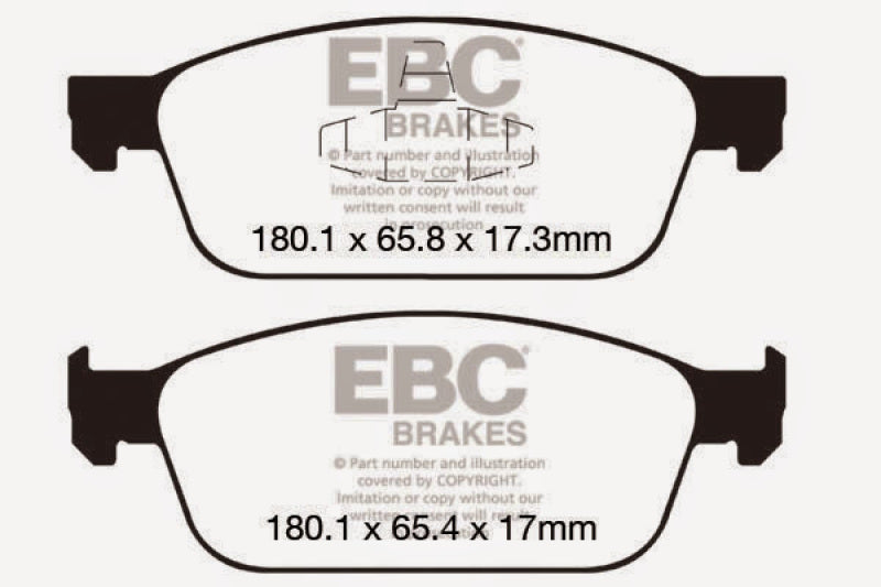 EBC 12+ Ford Focus 2.0 Turbo ST Greenstuff Front Brake Pads DP22145