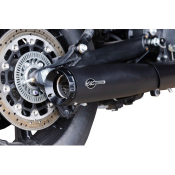 S&S CYCLE 2-into-1 Grand National Exhaust System - Black  49 State  Black Indian Scout 2019-2023  4111-266