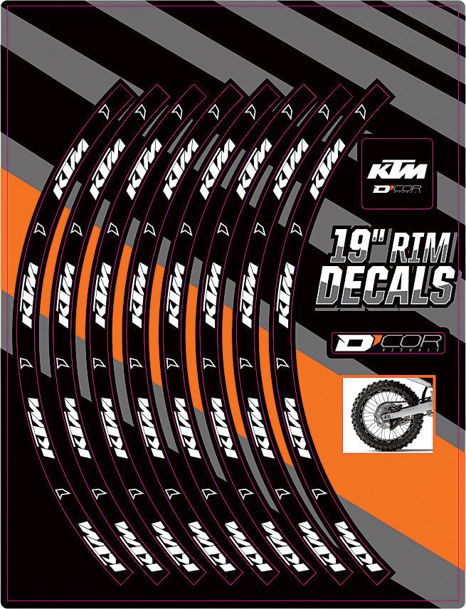 D-COR Rim Decals 19" Ktm Logo Rear 40-80-203