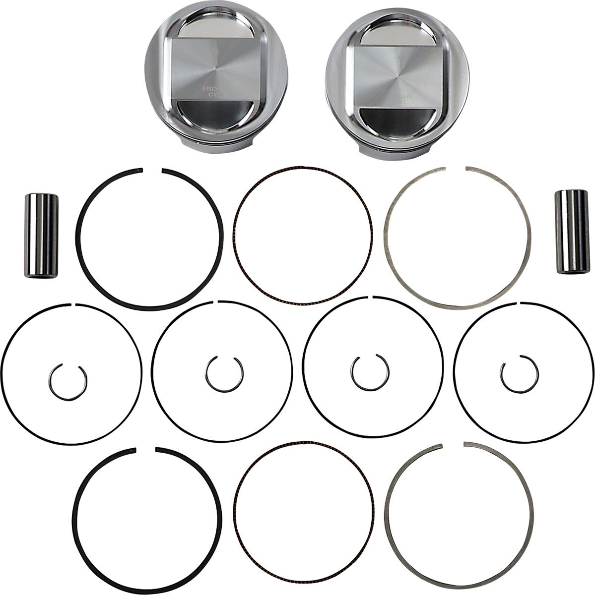 JE PISTONS Piston Kit - 95" - Twin Cam 324716