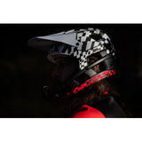 KALI DH Invader Helmet - LTD Glitch - Matte Black/White/Red - L-2XL 0211323217