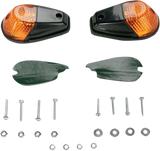 K&S TECHNOLOGIES Flush Mount Marker Lights - Black/Amber 25-8018