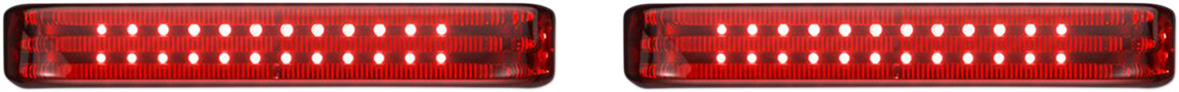 CUSTOM DYNAMICS Saddlebag LED Lights - Sequential - Chrome/Red PB-SBSEQ-SS8-CR