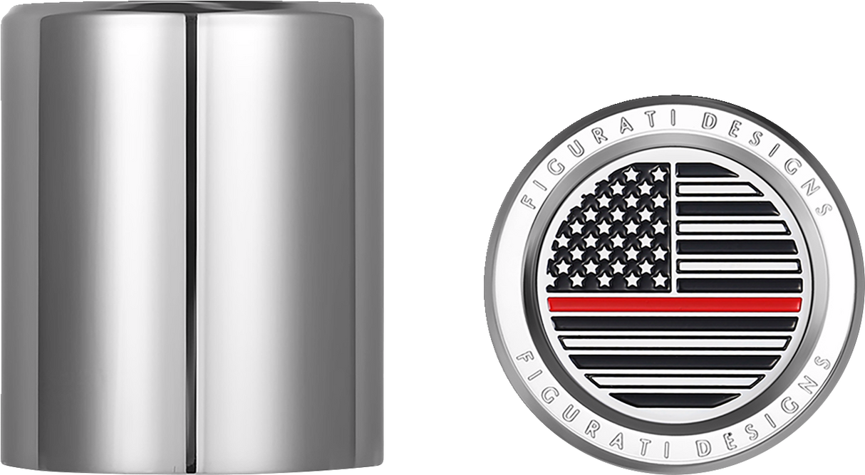 FIGURATI DESIGNS Docking Hardware Covers - American Flag - Contrast Cut - Stainless Steel FD73-DC-2730-SS