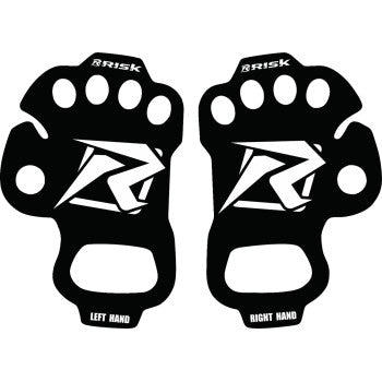 RISK RACING Ultra Thin Palm Protectors - Black - Large  12698