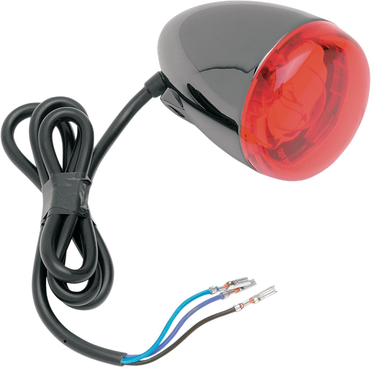 CHRIS PRODUCTS Turn Signal - Black Nickel/Red 8500R-BN