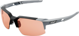 100% Speedcoupe Sunglasses - Stone Gray - Coral Mirror 61031-289-79