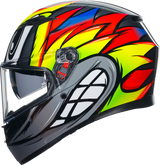 AGV K3 Helmet - Birdy 2.0 - Gray/Yellow/Red - Large 2118381004012L