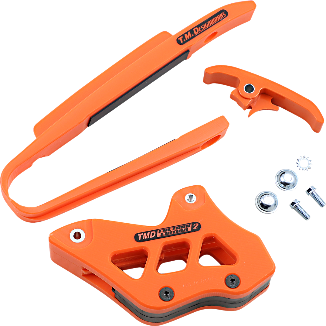 T.M. DESIGNWORKS Chain Guide/Slider - KTM - Orange KTM-230-OR