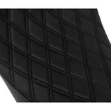 DRAG SPECIALTIES Solo Front Seat - Double Diamond - Black Stitch - w/ Backrest Option - FL '08-'23  0801-1955
