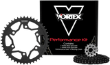 VORTEX Steel Chain Kit  520 - Black R6  2003-2010 CK6317