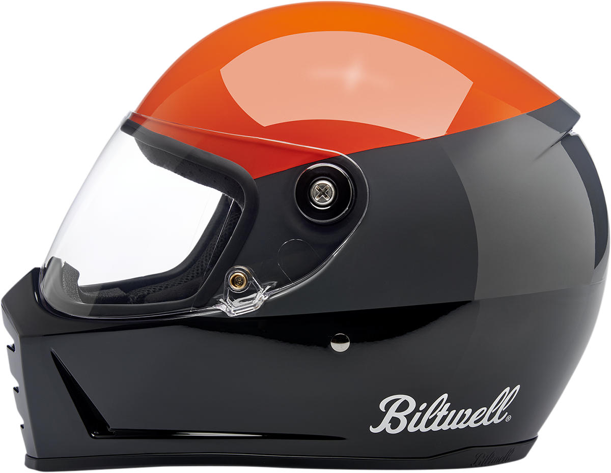 BILTWELL Lane Splitter Helmet - Gloss Podium Orange/Gray/Black - Small 1004-550-102