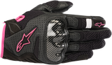 ALPINESTARS Women Stella SMX-1 Air V2 Gloves - Black/Fuchsia - Small 3590518-1039-S