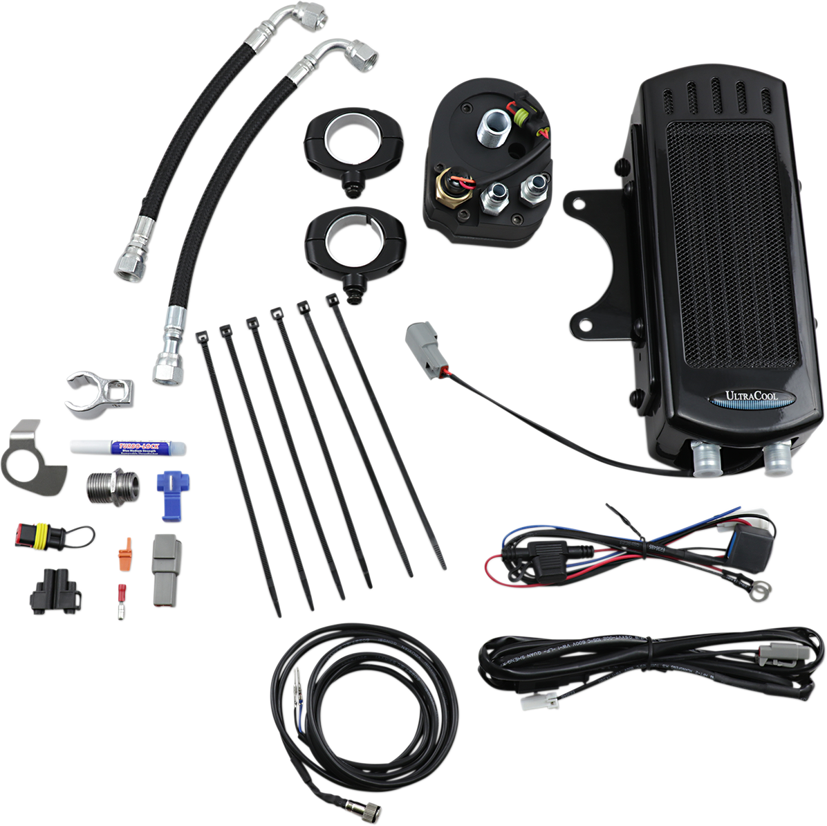 ULTRACOOL Side Mount Oil Cooler Kit - Black - Dyna SMD-1G