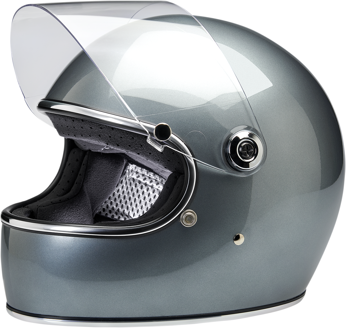 BILTWELL Gringo S Helmet - Metallic Sterling - XS 1003-340-101