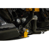THRASHIN SUPPLY CO. Skid Plate - Carbon Fiber/Gloss - With Gold Brackets - FLHX/FLTRX TSC-3034-5