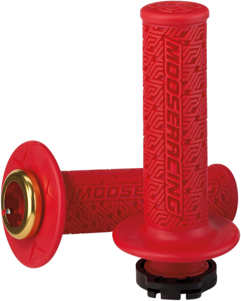 MOOSE RACING Grips - Lock-On - Red/Gold B36MRR-D