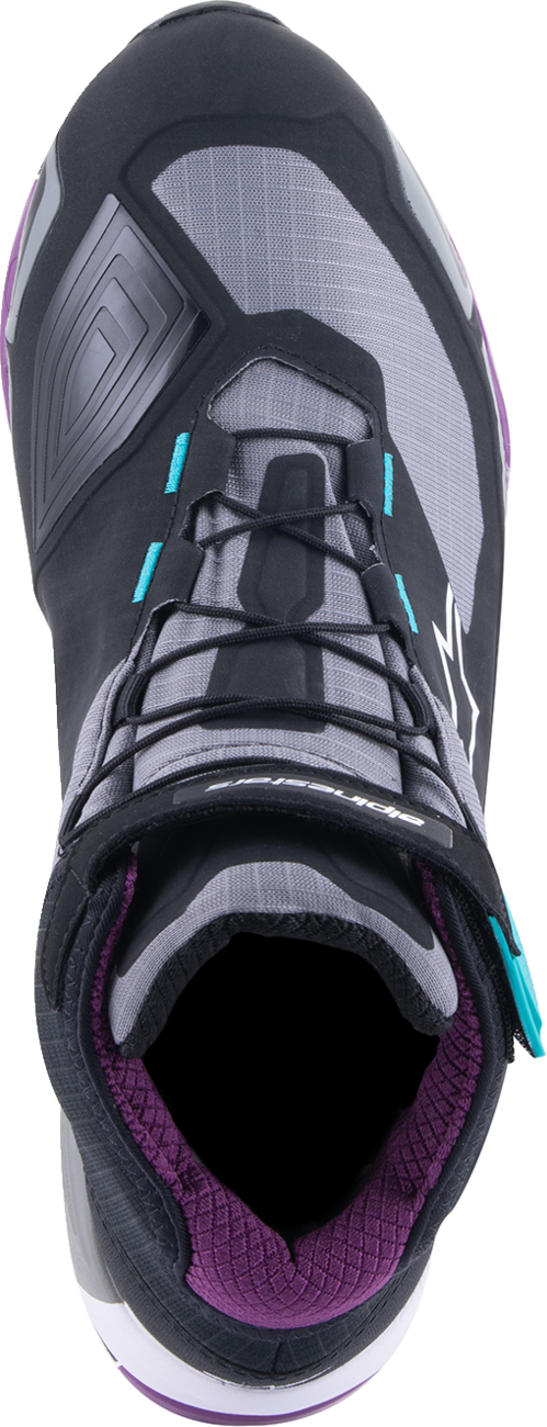 ALPINESTARS Stella CR-X Drystar® Shoes - Black/Gray/Teal/Purple - US 8 261152313708