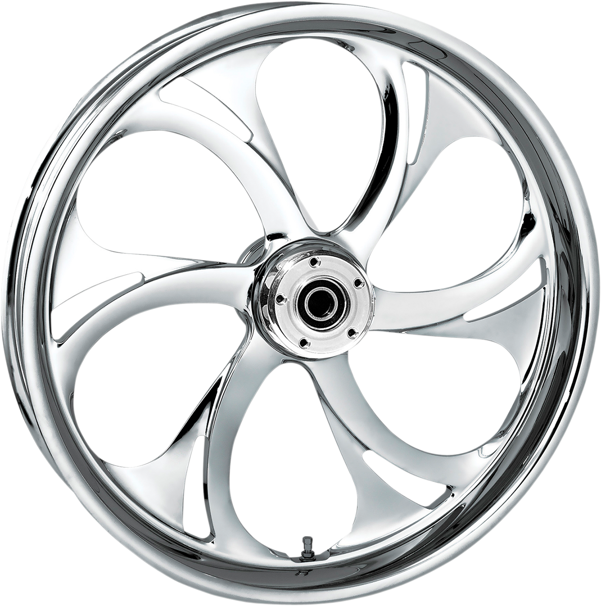 RC COMPONENTS Recoil Rear Wheel - Single Disc/No ABS - Chrome - 16"x3.50" - '02-'07 FLT 16350-9174-105C