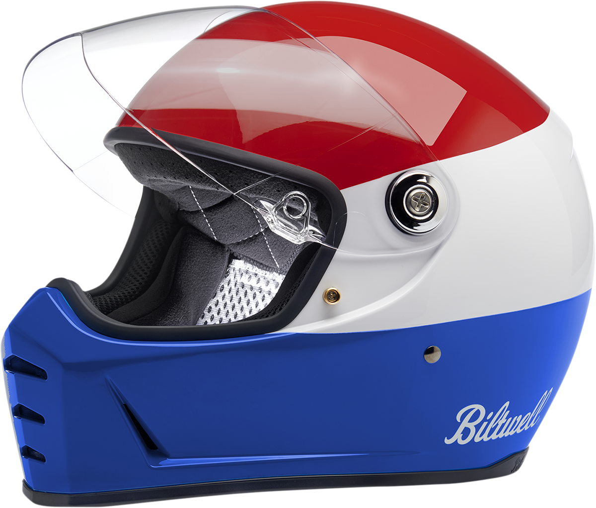 BILTWELL Lane Splitter Helmet - Gloss Podium Red/White/Blue - XS 1004-549-101