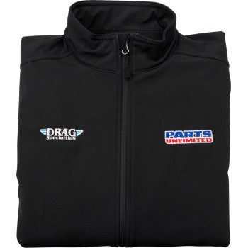 PARTS UNLIMITED Parts Unlimited/Drag Specialties Softshell Jacket - Black - 3XL 2920-0809