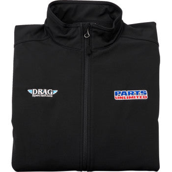 PARTS UNLIMITED Parts Unlimited/Drag Specialties Softshell Jacket - Black - Small 2920-0804