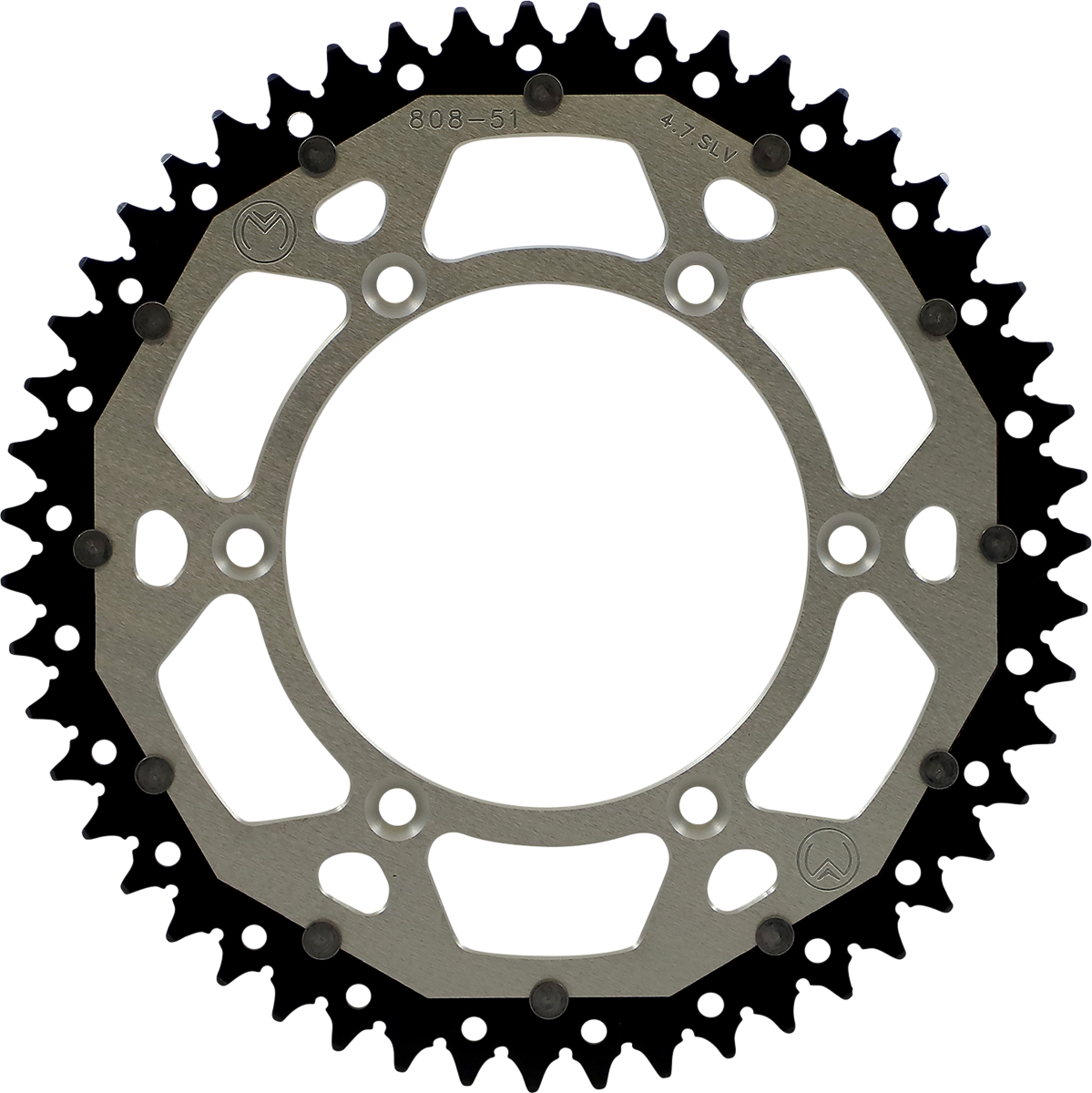 MOOSE RACING Dual Sprocket - Silver - 51 Tooth 1210-808-51-11X