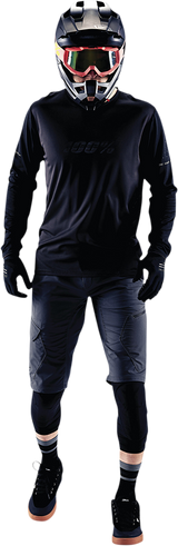 100% Ridecamp Jersey - Long-Sleeve - Black/Charcoal - Medium 40028-00001