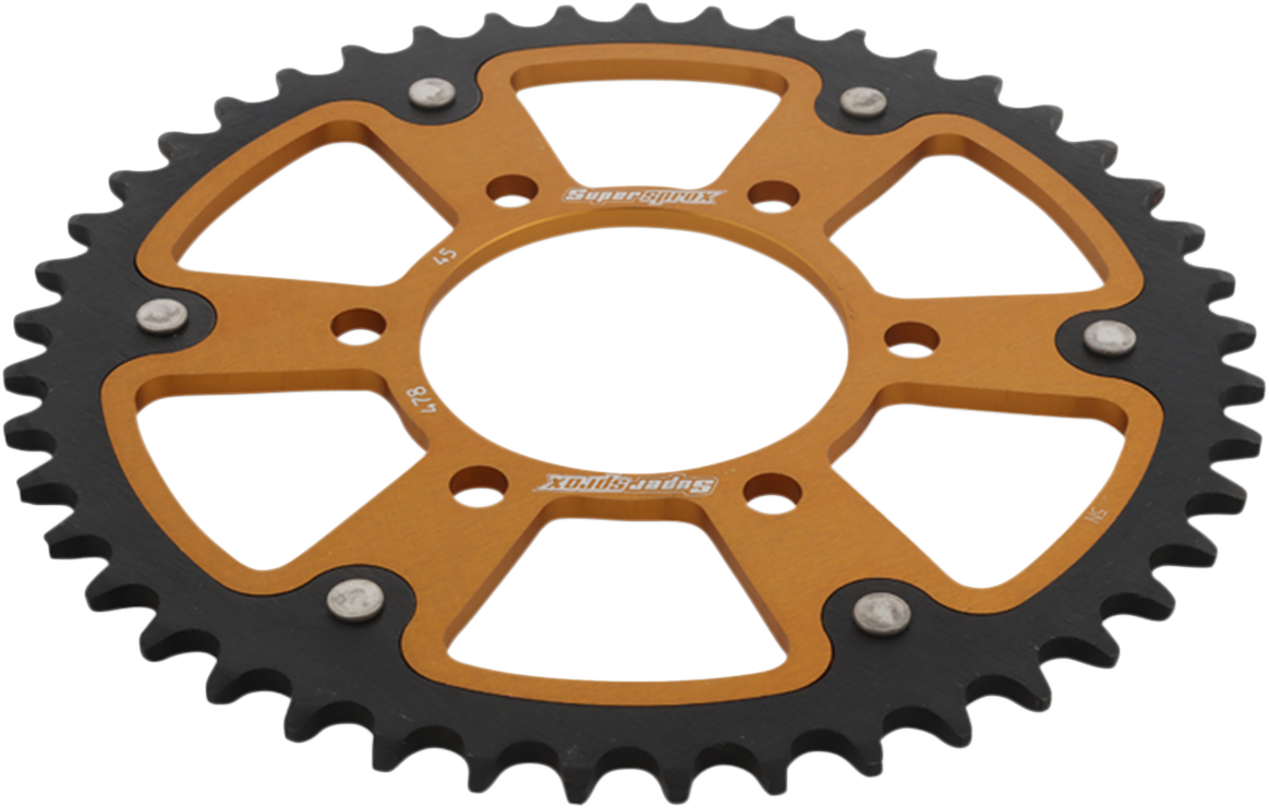 SUPERSPROX Stealth Rear Sprocket - 45 Tooth - Gold - Kawasaki RST-478-45-GLD